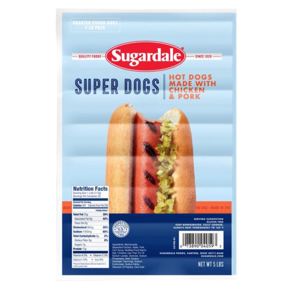 Sugardale Super Dogs, 5 lbs.