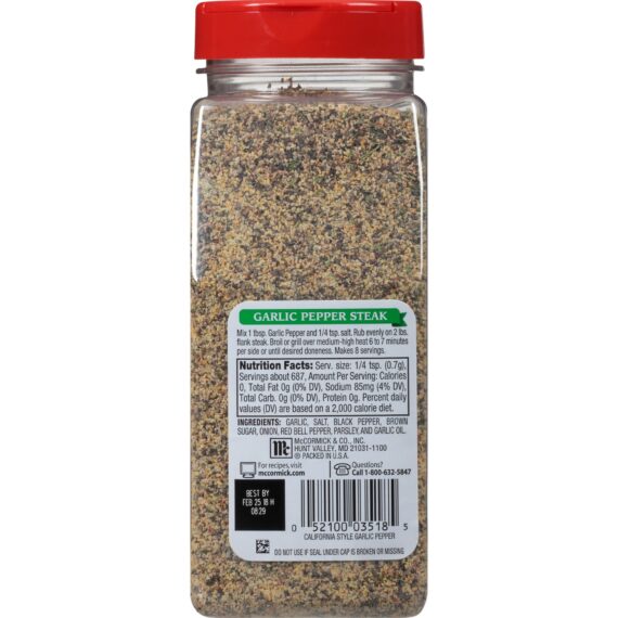 McCormick California Style Garlic Pepper, 17 oz.