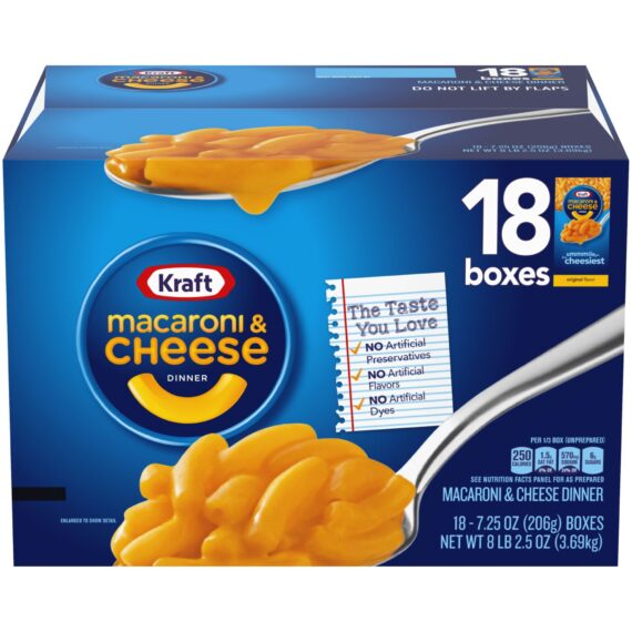 Kraft Original Flavor Macaroni & Cheese Dinner, 18 pk./7.25 oz.