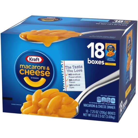 Kraft Original Flavor Macaroni & Cheese Dinner, 18 pk./7.25 oz.