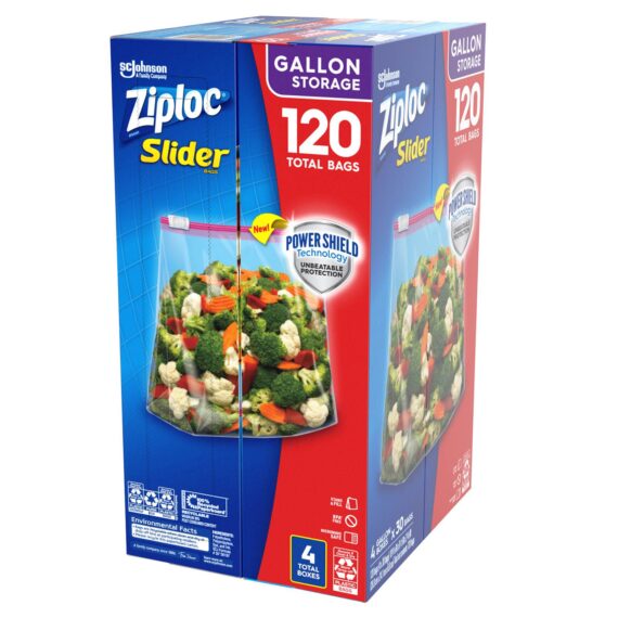 Ziploc 1-Gal. Slider Storage Bags, 120 pk.