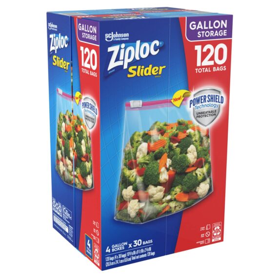 Ziploc 1-Gal. Slider Storage Bags, 120 pk.