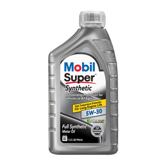 Mobil Super Synthetic Motor Oil 5W-30, 6 pk./1 qt.