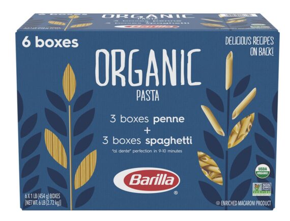 Barilla Organic Penne & Spaghetti Pasta, 6 pk./16 oz.