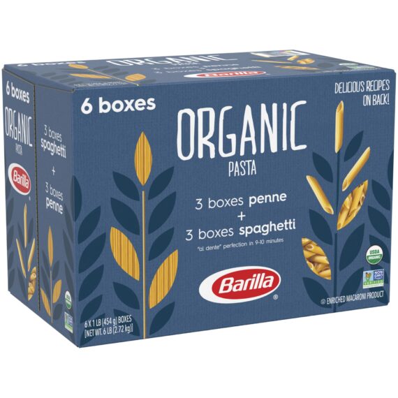 Barilla Organic Penne & Spaghetti Pasta, 6 pk./16 oz.