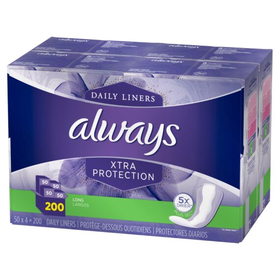 Always Xtra Protection Pantiliners, 200 ct.