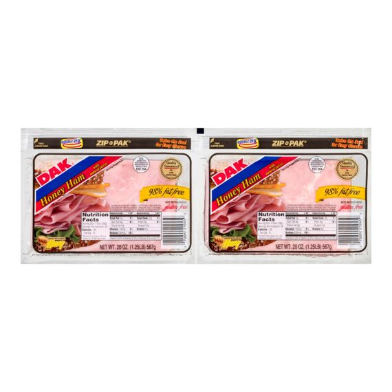 DAK 98% Fat-Free Honey Ham, 2 ct./20 oz.