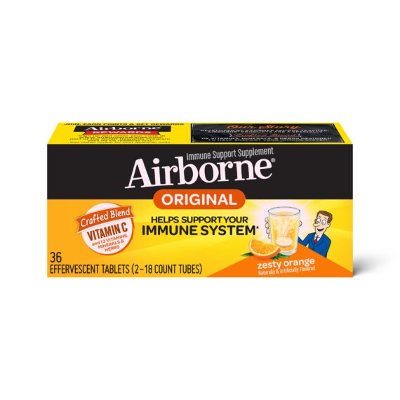 Airborne Immune Support Supplement Effervescent Tablets, 2 pk./18 ct.