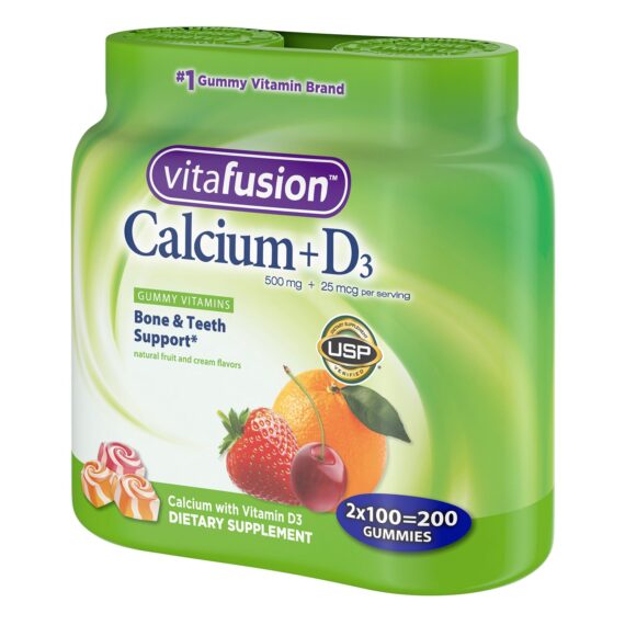 Vitafusion 500mg Calcium Gummy Vitamins for Adults, 2 pk./100 ct.