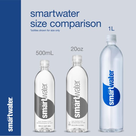 Glaceau Smartwater, 1-Liter 15 pk./33.8 fl. oz.