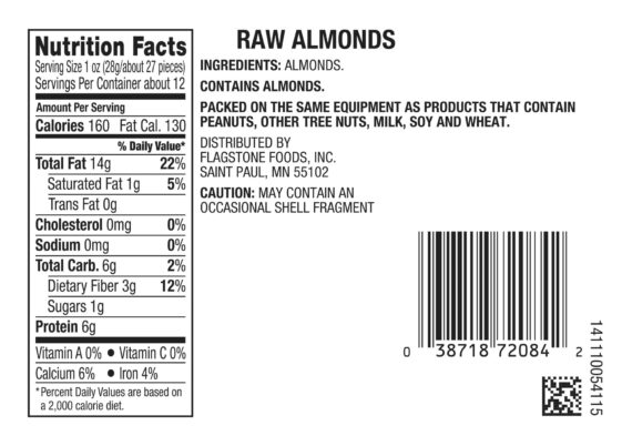 Goodfield's Raw Almonds, 11.5 oz.