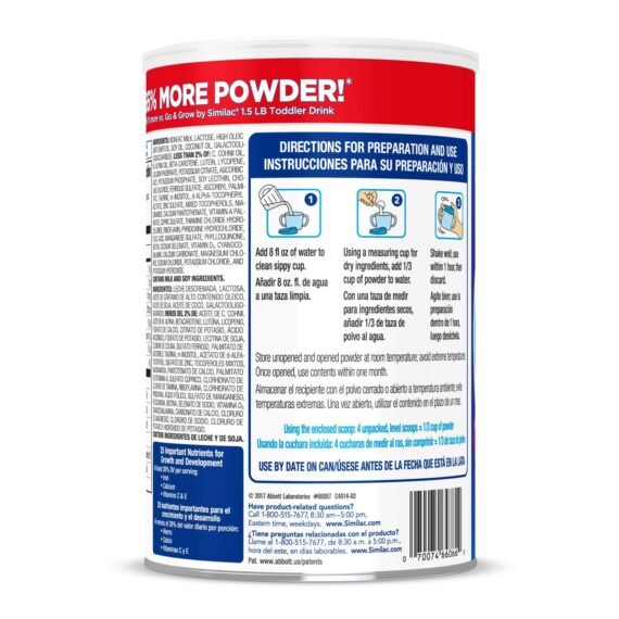 Go & Grow by Similac Toddler Drink Powder, 40 oz.