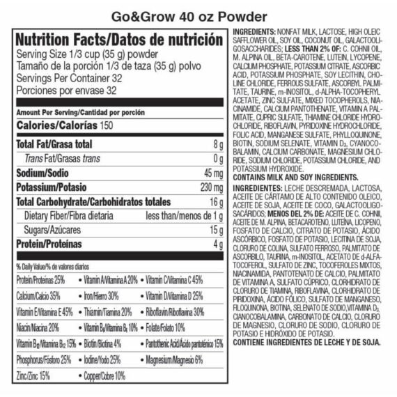 Go & Grow by Similac Toddler Drink Powder, 40 oz.