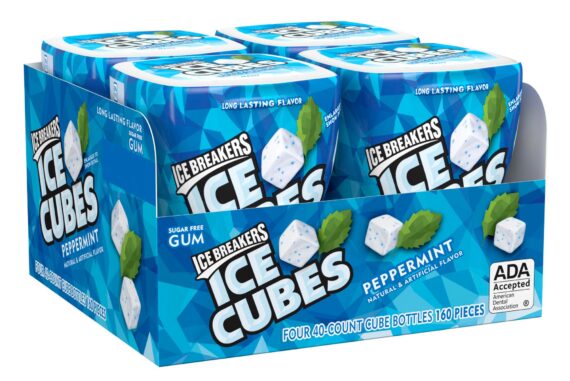 Ice Breakers Ice Cubes Peppermint Sugar-Free Gum, 4 pk./40 ct.