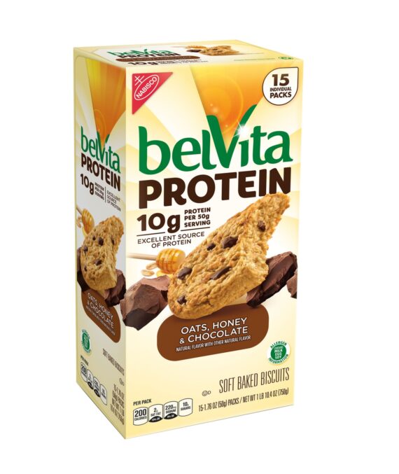 Belvita Protein Oats, Honey & Chocolate, 15 ct.