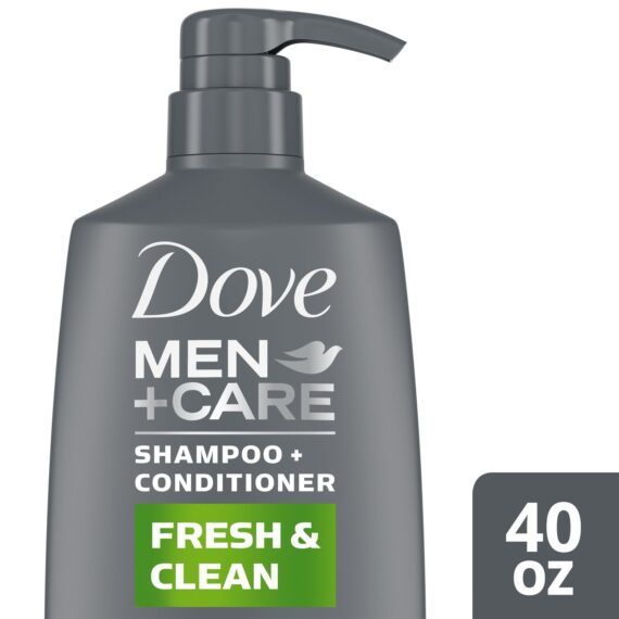 Dove Men+Care Fresh and Clean 2-in-1 Shampoo and Conditioner, 40 oz.