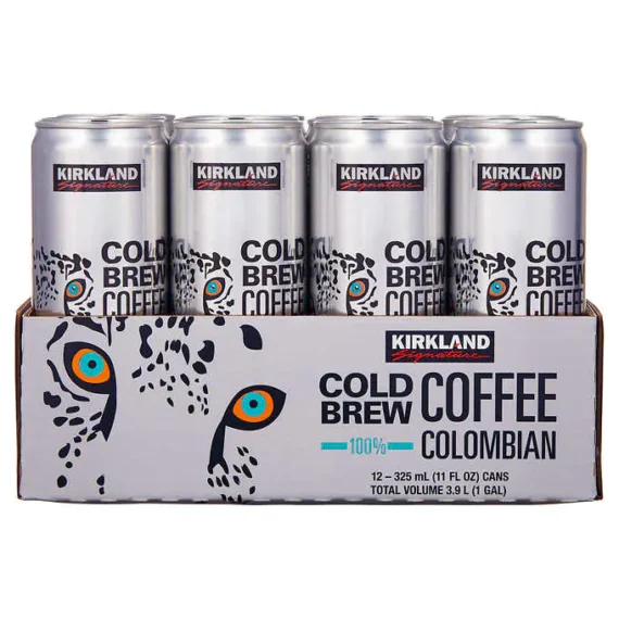 Kirkland Signature Colombian Cold Brew Coffee, 11 fl oz, 12-count