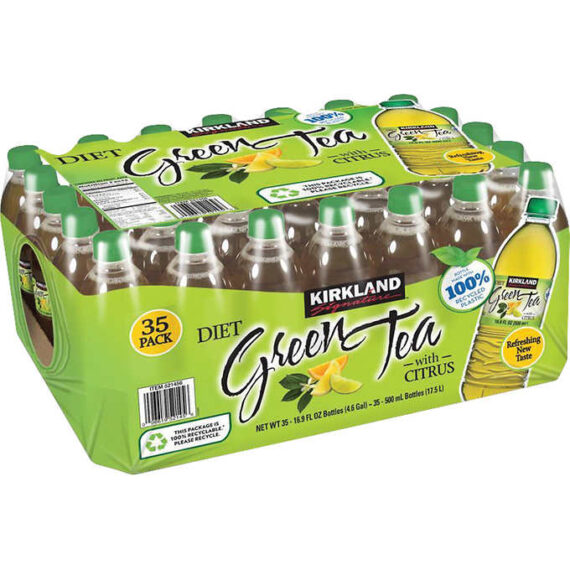 Kirkland Signature Diet Green Tea, Citrus, 16.9 fl oz, 35 ct