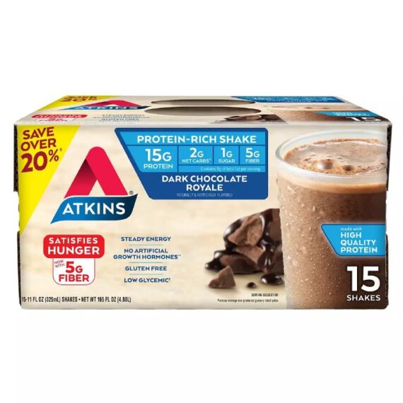 Atkins Dark Chocolate Shake, 15 ct.