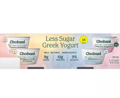 Chobani Less Sugar Greek Yogurt Variety Pack, 16 ct.5.3 oz.