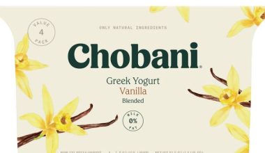 Chobani Vanilla Blended Non-Fat Greek Yogurt - 4ct 5.3oz Cups