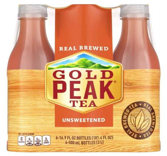 Gold Peak Unsweetened Tea Bottles - 6pk 16.9 fl oz