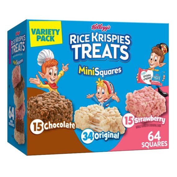 Rice Krispies Treats Mini Squares Neapolitan - 64ct