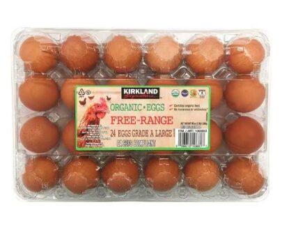 Kirkland Signature Organic Free Range Egg 24 ct USDA Grade A LG