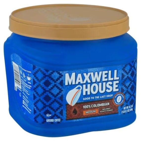 Maxwell House Coffee, 100% Columbian, Ground, Medium 24.5 oz (1 lb 8.5 oz) 694 g