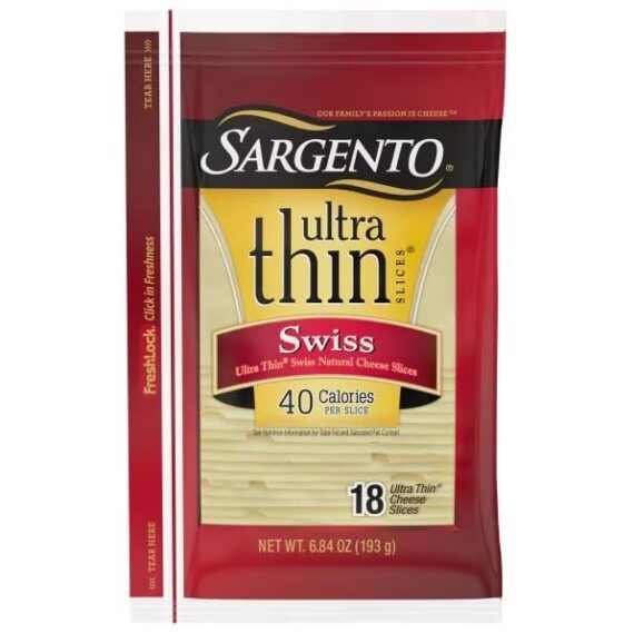 Sargento Cheese Slices, Swiss, Ultra Thin