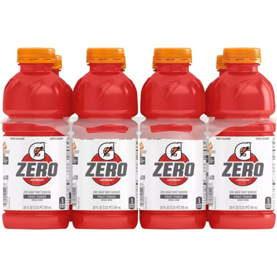 Gatorade G Zero Fruit Punch Sports Drink - 8pk/20 fl oz Bottles