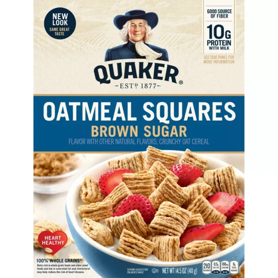 Quaker Oats Oatmeal Squares Brown Sugar Breakfast Cereal - 14.5oz