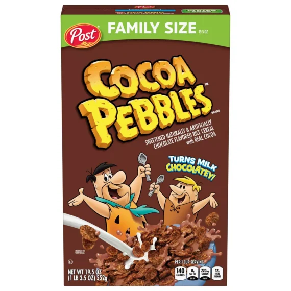 Post Cocoa Pebbles Family Size Cereal - 19.5oz