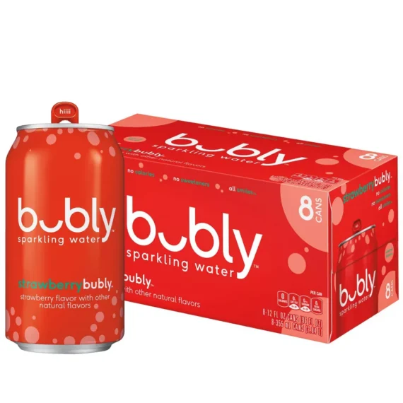 bubly Strawberry Sparkling Water - 8pk/12 fl oz Cans