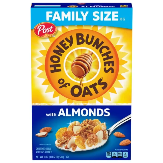 Post Honey Bunches With Almonds Breakfast Cereal - 18oz