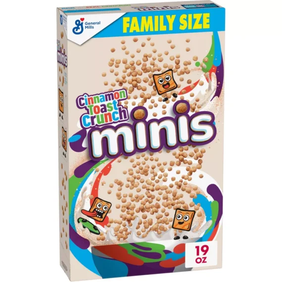 General Mills Cinnamon Toast Crunch Minis Family Size Cereal - 19oz