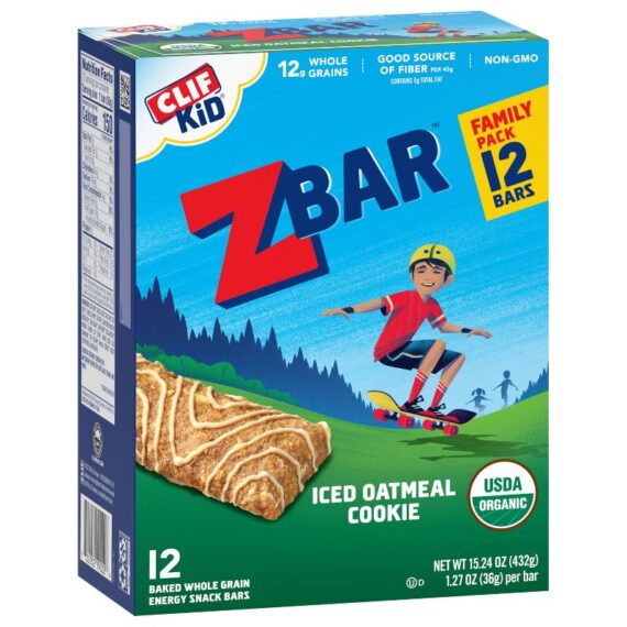 CLIF Kid ZBAR Organic Iced Oatmeal Cookie Snack Bars