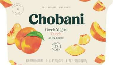 Chobani Peach on the Bottom Nonfat Greek Yogurt 5.3 oz - 4ct