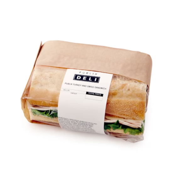 Publix Deli Turkey and Swiss, Grab & Go Sandwich