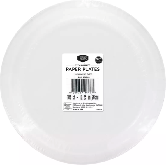 Berkley Jensen White 10.25" Plate - 100 ct.