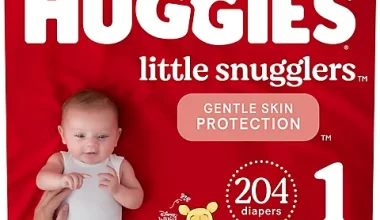 Huggies Little Snugglers Baby Diapers Size 1 - 204 CT
