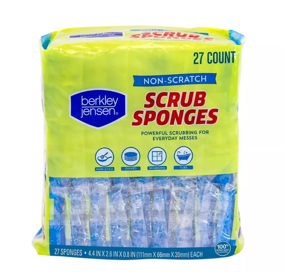 Berkley Jensen Non-scratch Sponge 27 CT.