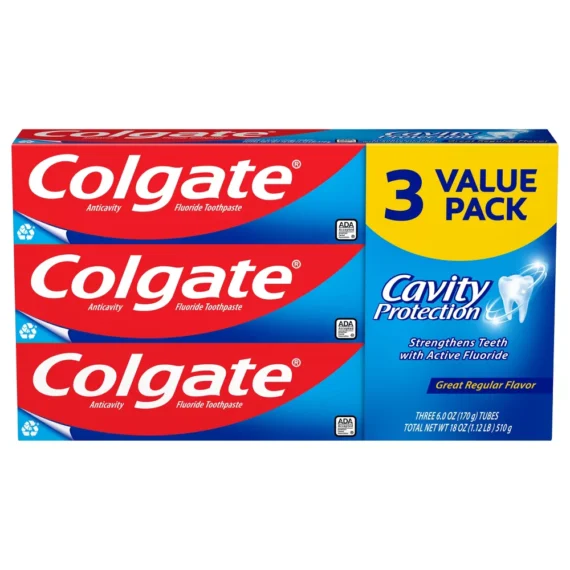 Colgate Cavity Protection Fluoride Toothpaste - Great Regular Flavor