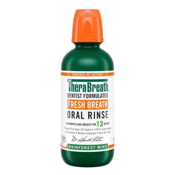 Therabreath Fresh Breath Mouthwash Rainforest Mint - 16 fl oz