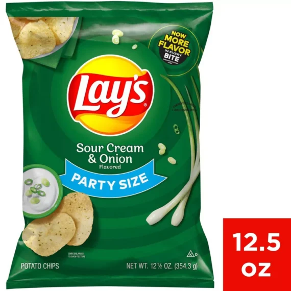 Lay's Sour Cream & Onion Flavored Potato Chips - 12.50oz