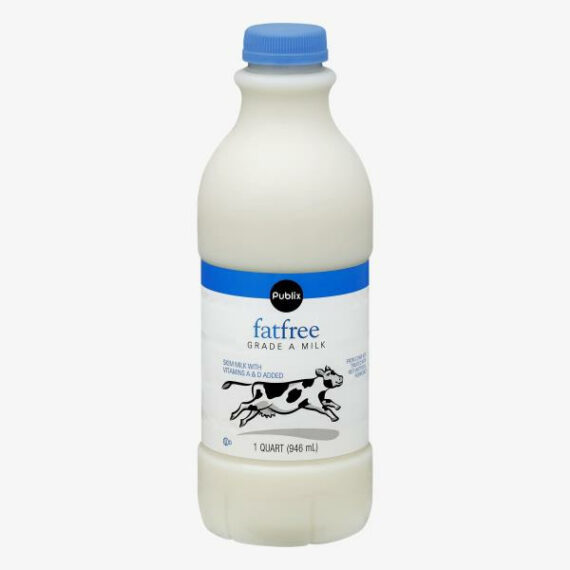 Publix Fat Free Milk Quart - 32 oz