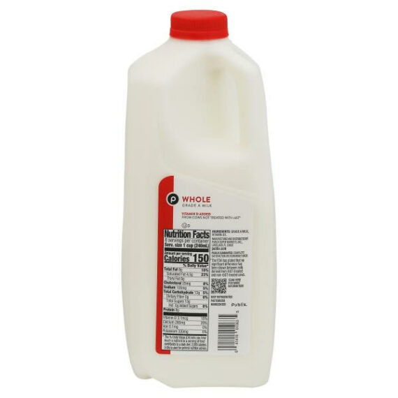 Publix Whole Milk 64 oz - 0.5 Gal