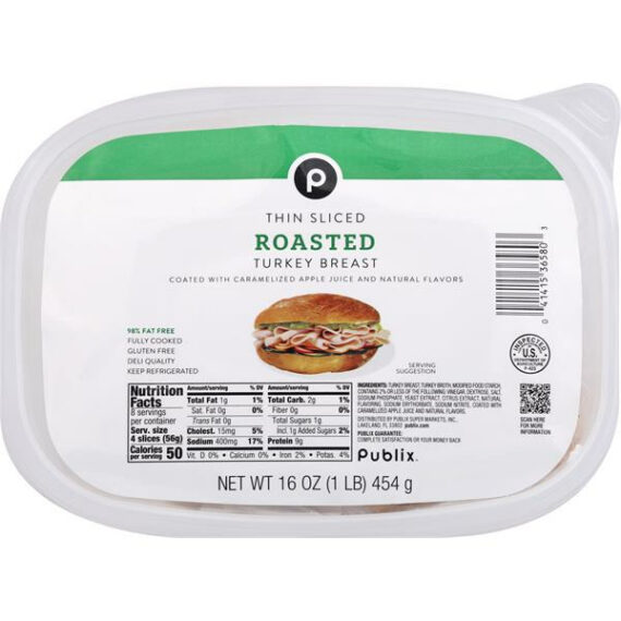 Publix Turkey Breast Roasted Thin Sliced 16 oz