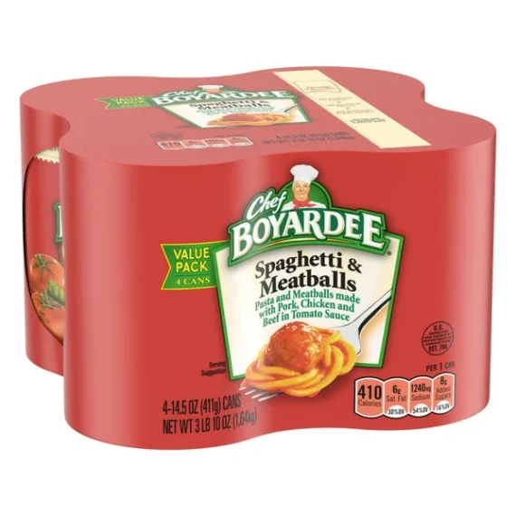 Chef Boyardee Spaghetti and Meatballs 14.5oz - 4 CT