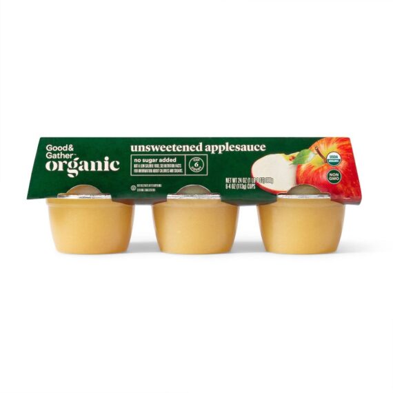 Good & Gather Organic Unsweetened Applesauce Cups - CT